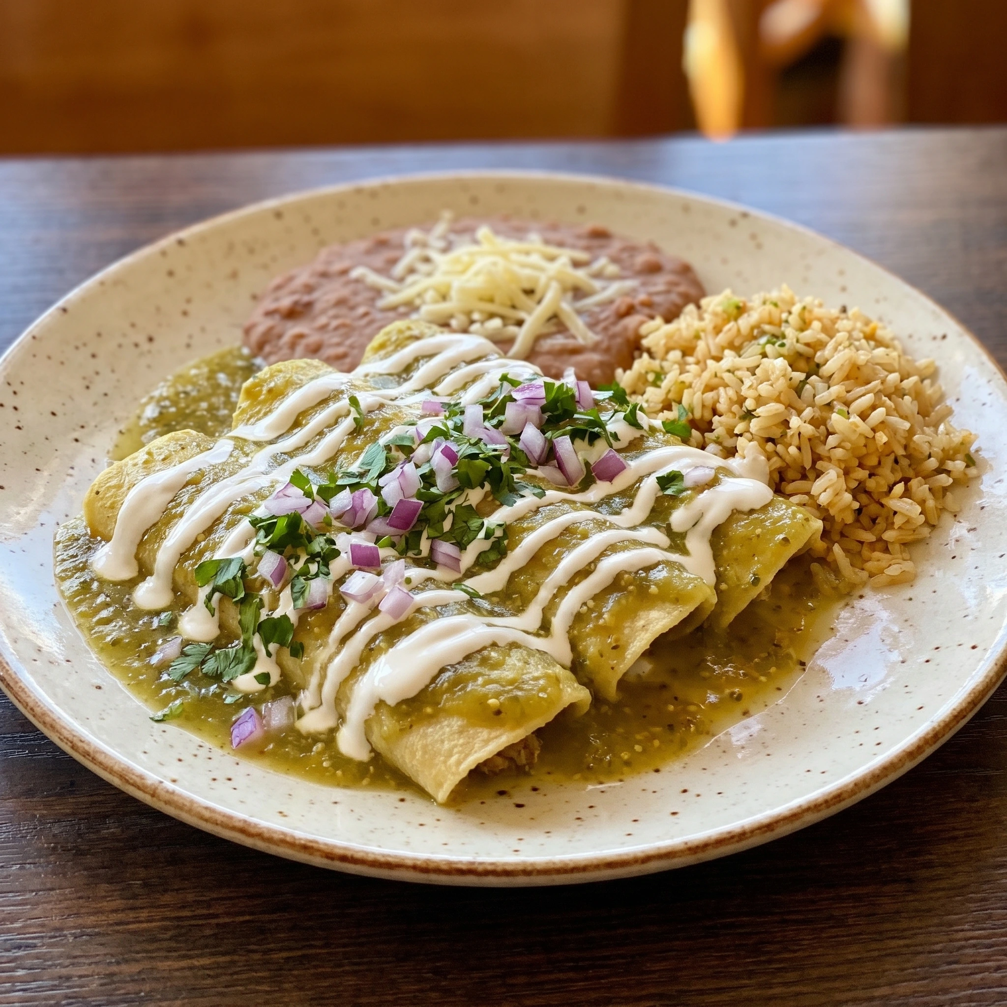 Enchiladas at Habaneros Mexican Grill, a gluten-free friendly Mexican restaurant in Leduc, Alberta