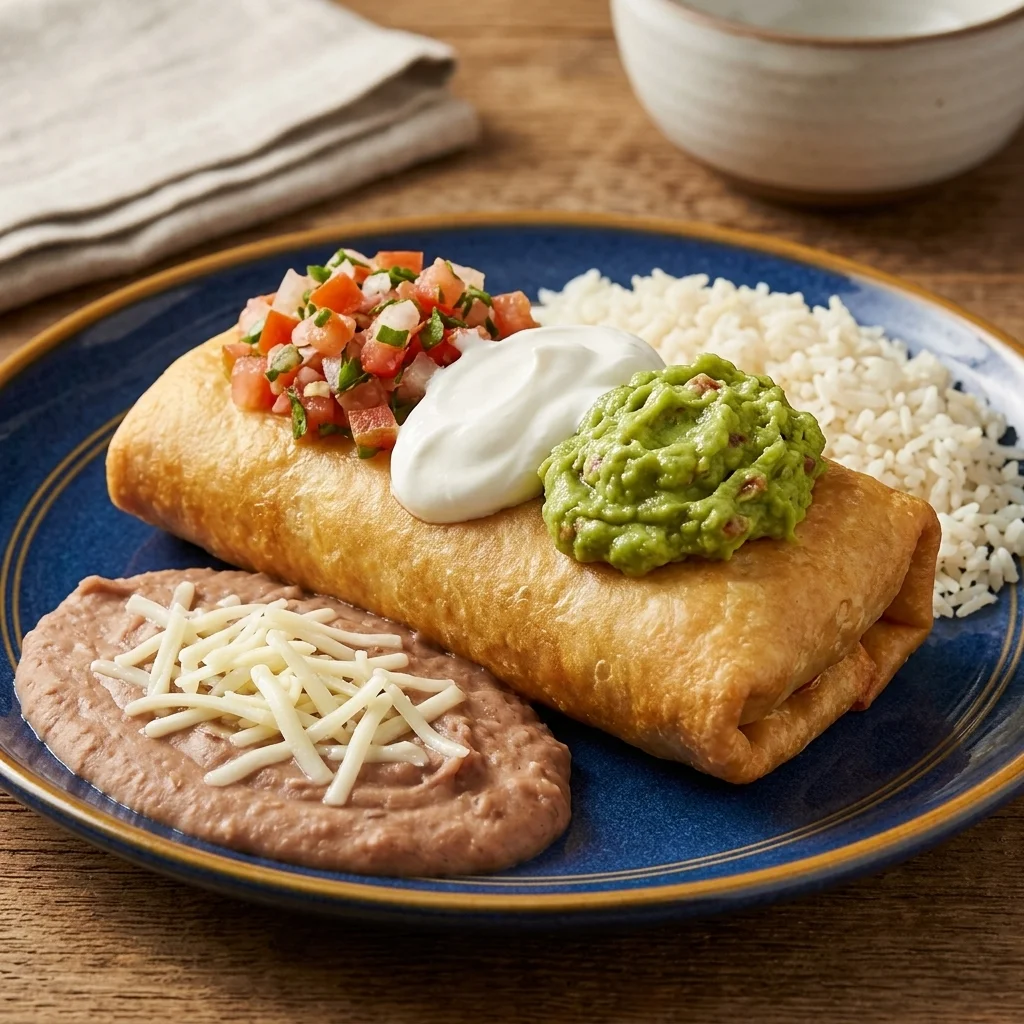 Crispy chimichanga at Habaneros Mexican Grill near Leduc Common, Alberta